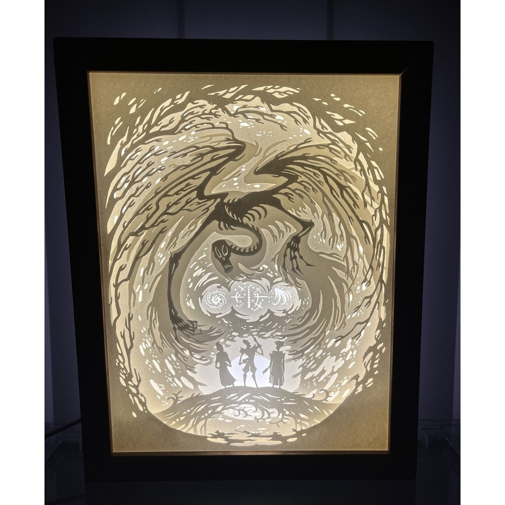 LitJoy Harry Potter Deathly Hallows Three Brothers Light Up Box Shadow Box Rare